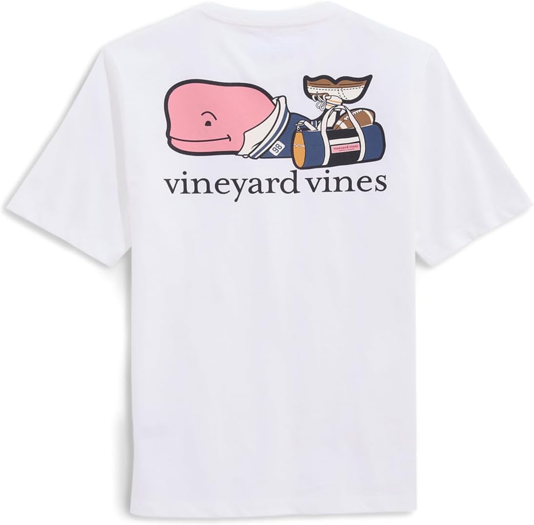 Футболка Vineyard Vines Kids Football Bts Short Sleeve Tee, цвет White Cap — фото 2