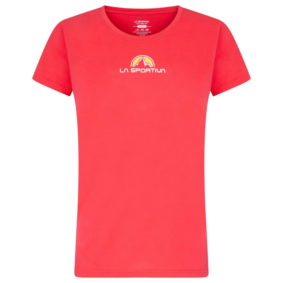 

La Sportiva Footstep Tee Hibiscus Женская рубашка для скалолазания, красный