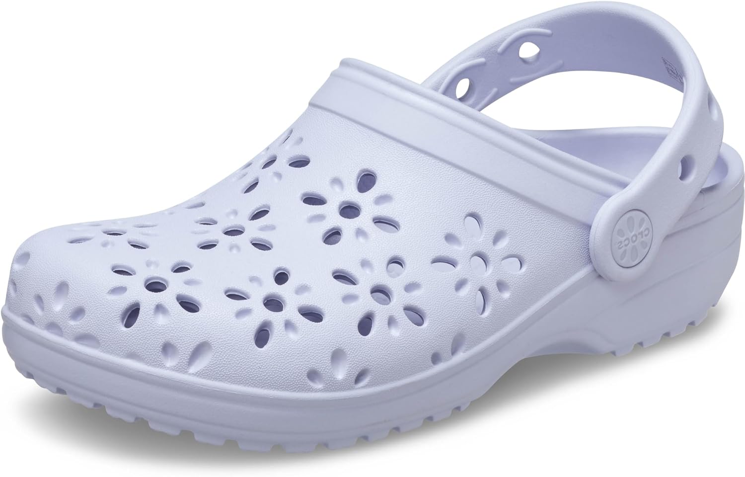 Детские кроксы Crocs с классическим цветочным дизайном, пурпурный
