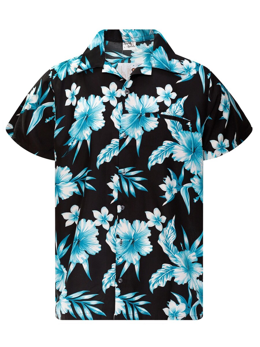 

Рубашка King Kameha Mono Flowers, бирюзовый