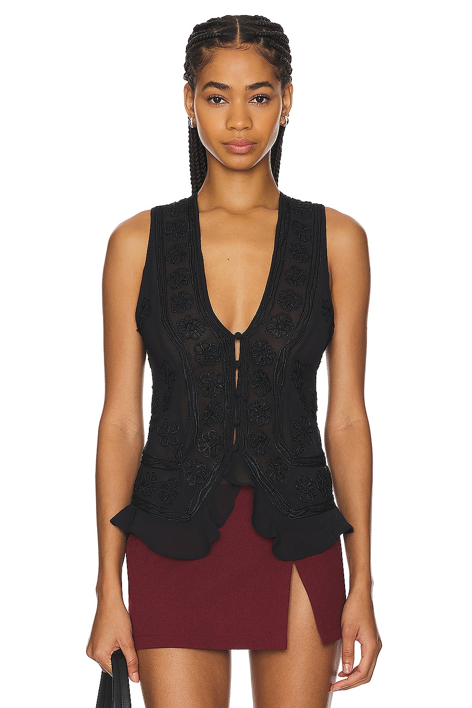 

X revolve саровый жилет Free People, черный