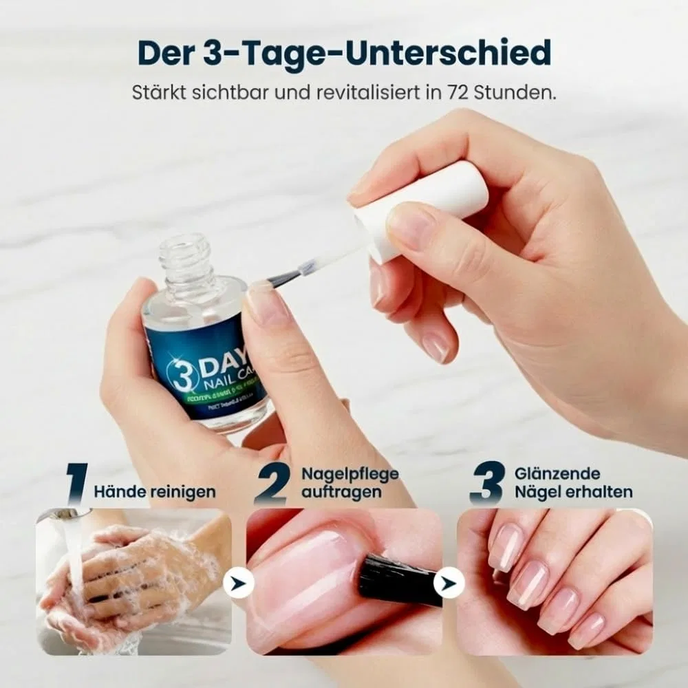 Масло для ногтей 3 Days Nail Care, глянцевое, прозрачное, быстросохнущее, 16 мл Givuaime, 1 — фото 4