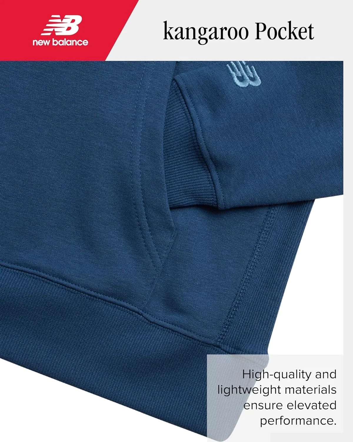 Детский спортивный костюм New Balance, 2 предмета: худи и джоггеры, Shoreline Blue — фото 4