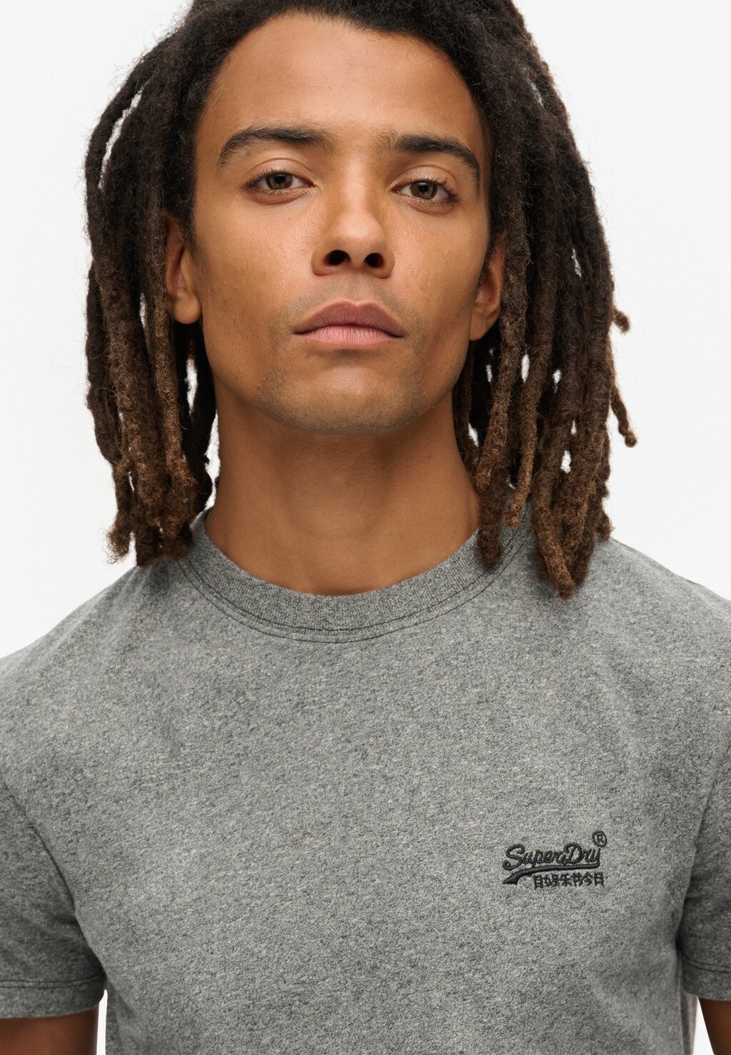 

Базовая футболка TEE VINTAGE LOGO EMB Superdry, темно-серый