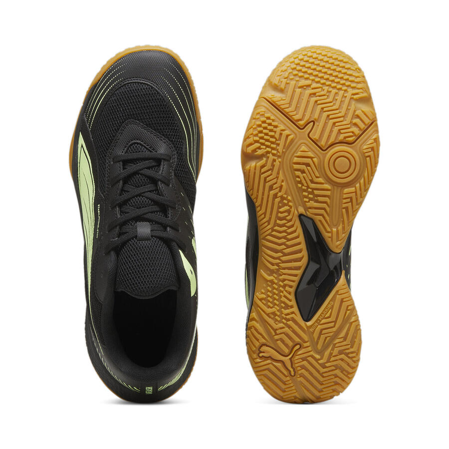 Кроссовки для занятий спортом в помещении Solarflash III для взрослых PUMA Black Fizzy Apple Yellow — фото 4