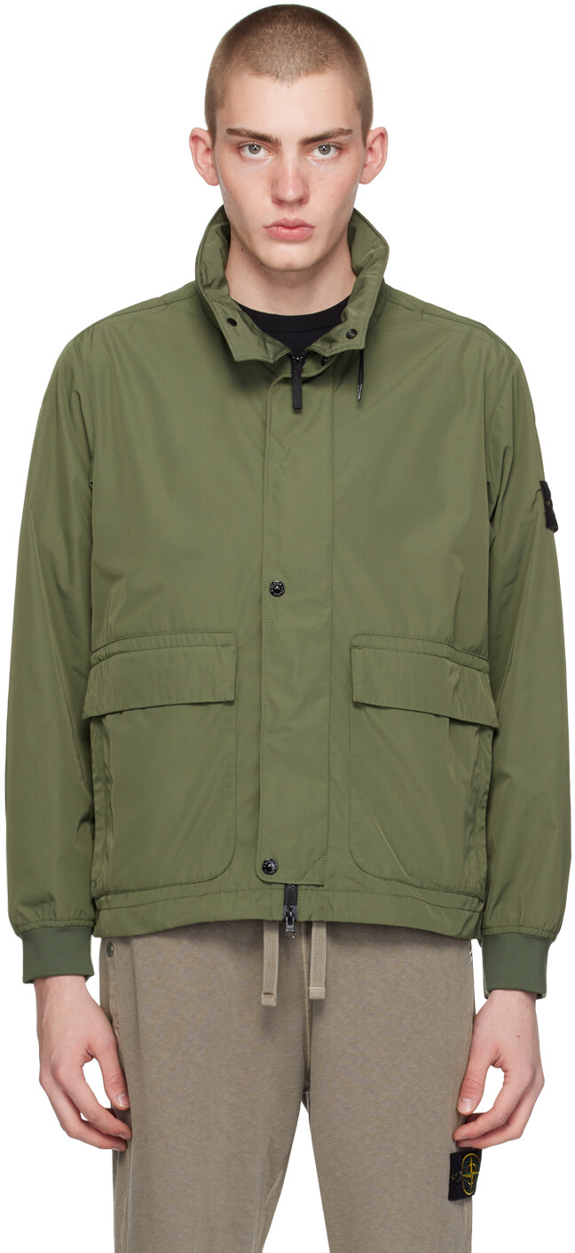 

Зеленая куртка с воротником-стойкой Stone Island