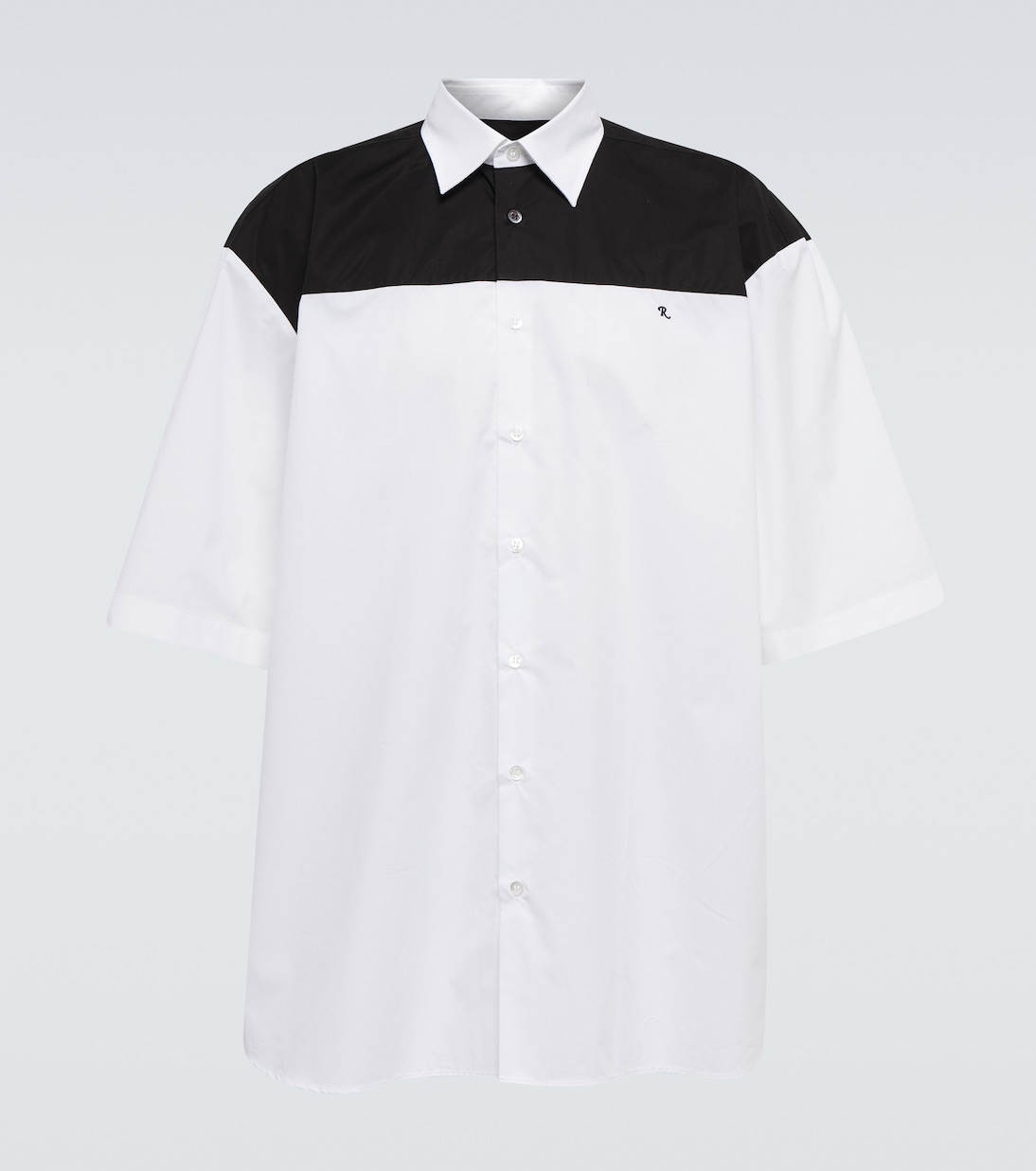 

Хлопковая рубашка Raf Simons, White Black