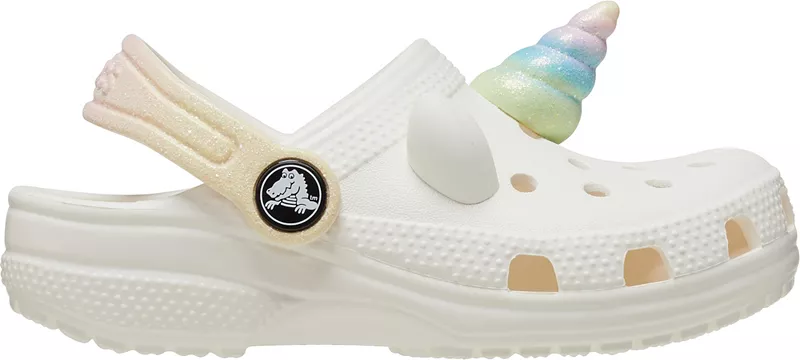 

Классические сабо Crocs IAM Rainbow Unicorn для малышей, цвет Chalk