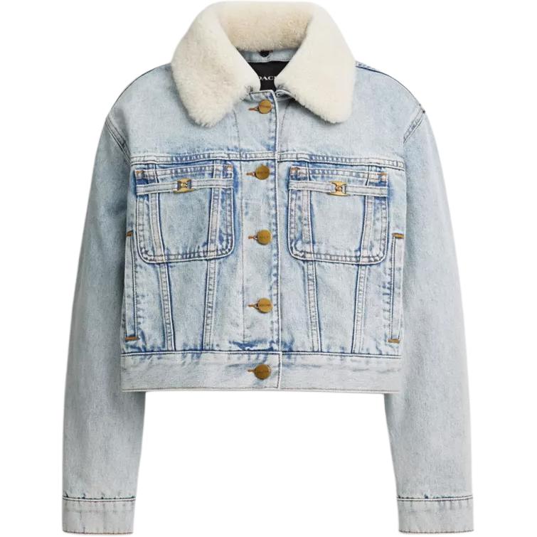 

COACH Джинковая куртка женская светло-голубая