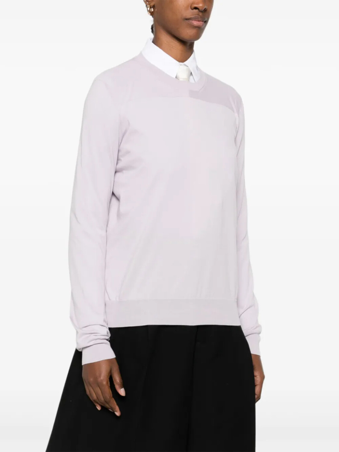 Jil Sander свитер с круглым вырезом, фиолетовый — фото 3