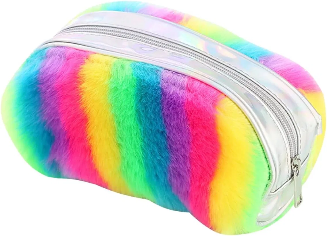 Косметичка детская Lurrose радужная 20x12x6 см