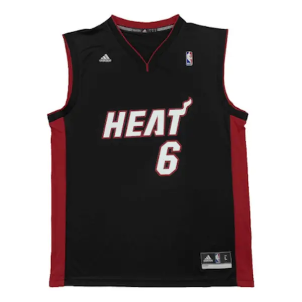 

Спортивная футболка miami heat lebron james jersey 'black red' Adidas, черный