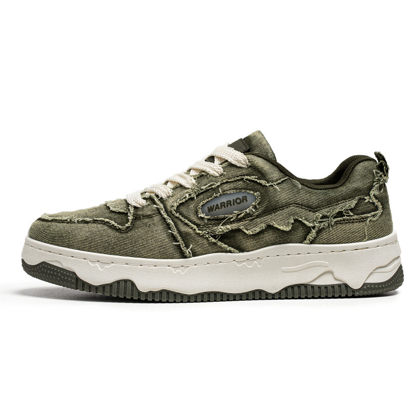 

Кроссовки WARRIOR Skateboarding Shoes Men Low-top Beige, зеленый