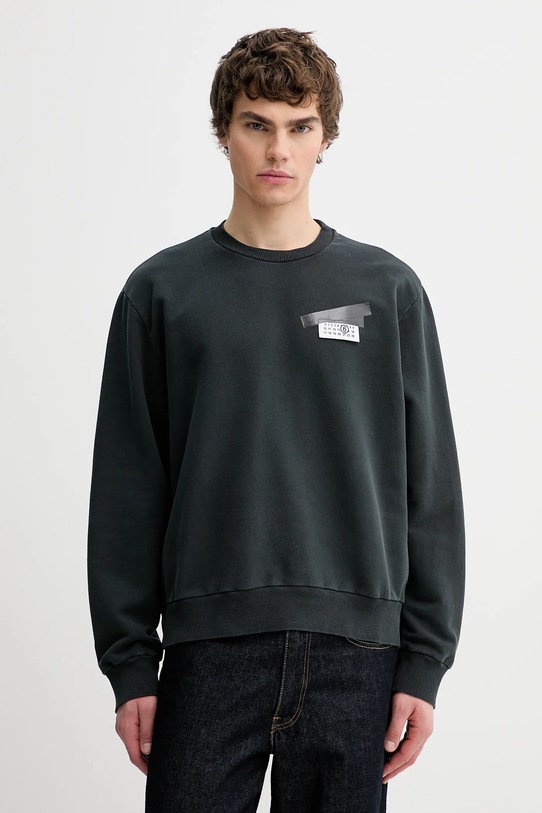 

Хлопковая толстовка Mm6 Maison Margiela, черный