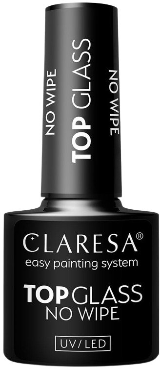 

Claresa Top Glass No Wipe гибридный лак с эффектом мокрых ногтей
