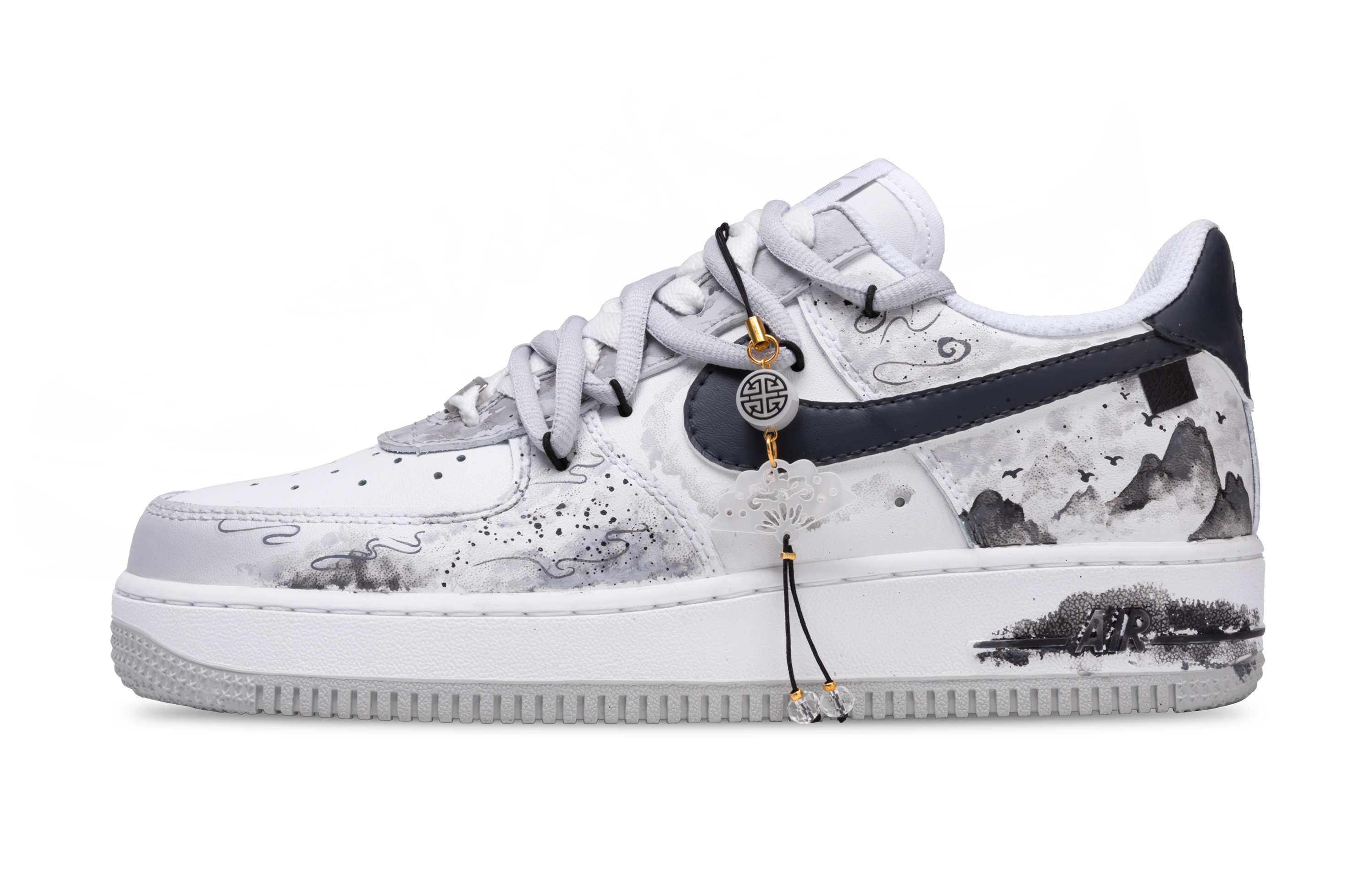 

Nike Кроссовки для скейтбординга Air Force 1 Ink Slip с низким верхом, мужские, белые, серые