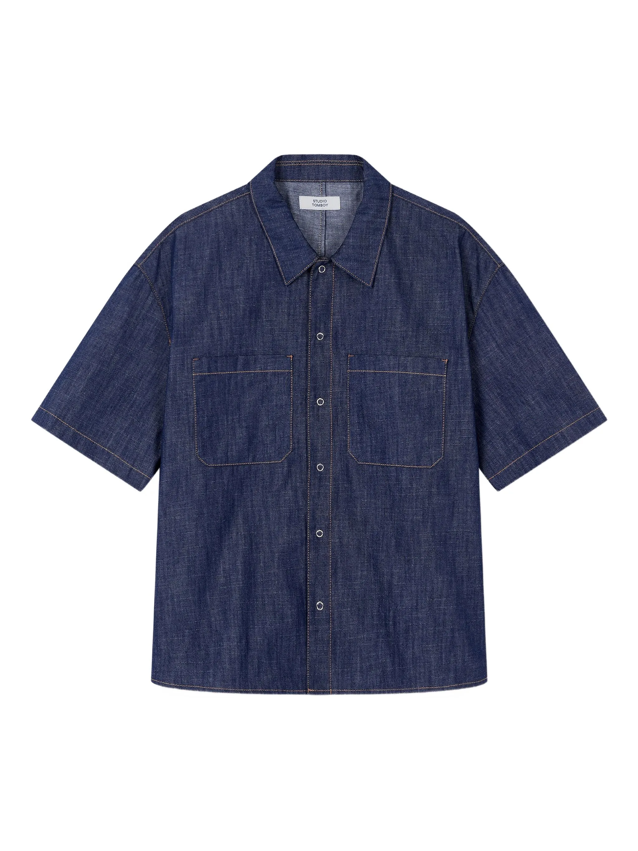 

Джинсовая рубашка Studio Tomboy, синий