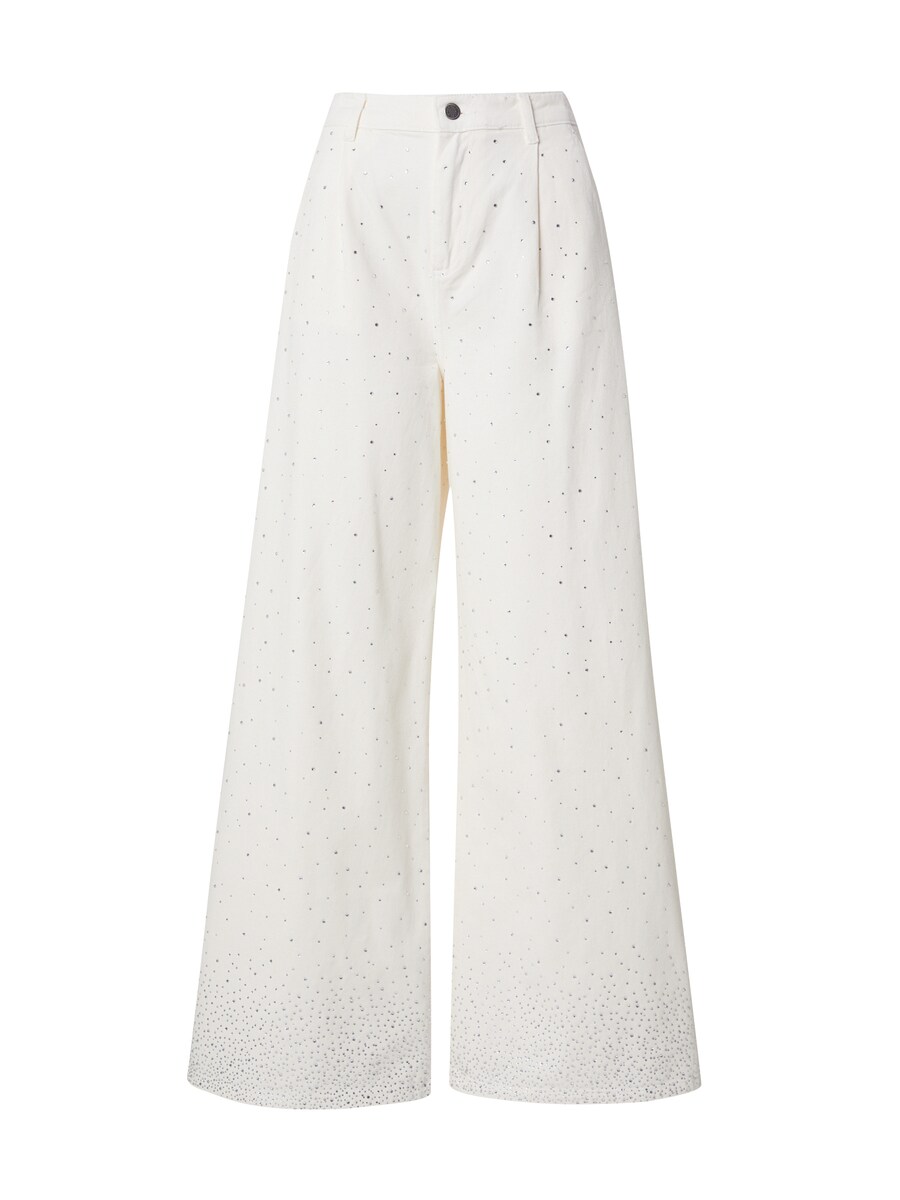 

Плиссированные джинсы свободного кроя Liu Jo, цвет White denim