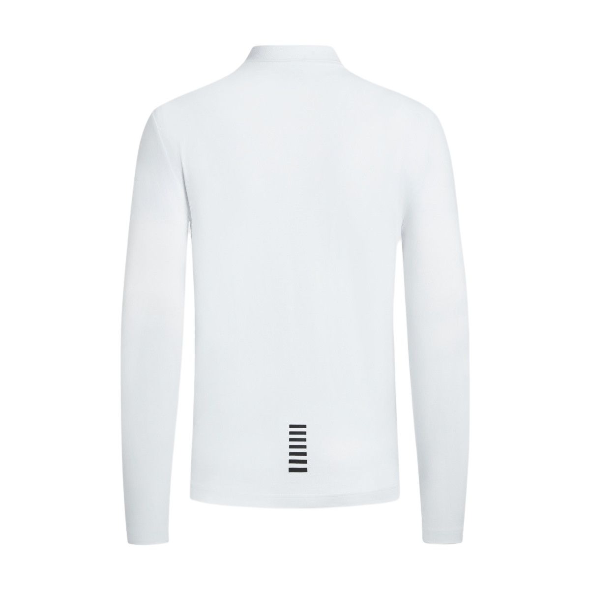 Футболка поло с длинным рукавом и принтом логотипа Ea7 EMPORIO ARMANI, белая — фото 3