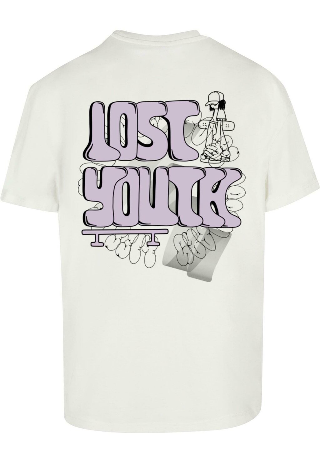 

Футболка с принтом Lost Youth, бежевый