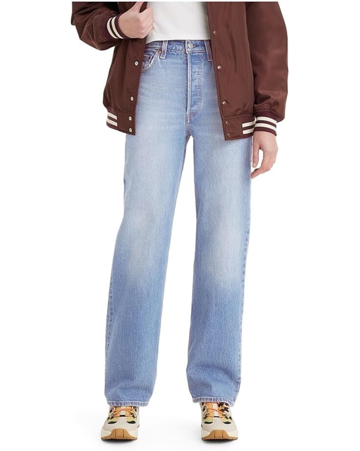 

Джинсы Levi's Ribcage Super High Waist Straight Leg Jeans, цвет Samba Tango Light