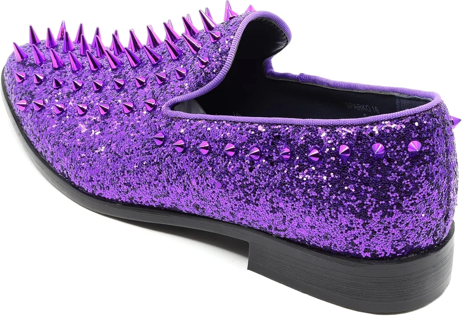 Мужские модные лоферы-смокинги Metrocharm с блестками и пайетками, модель SM-16, Purple — фото 3