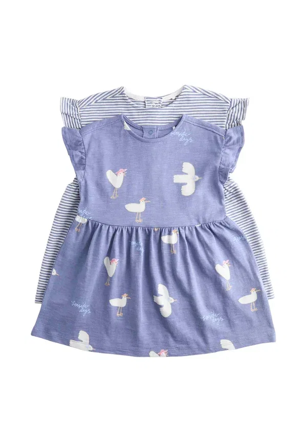Платье трикотажное в полоску Seaside stripe Marks & Spencer, голубая смесь