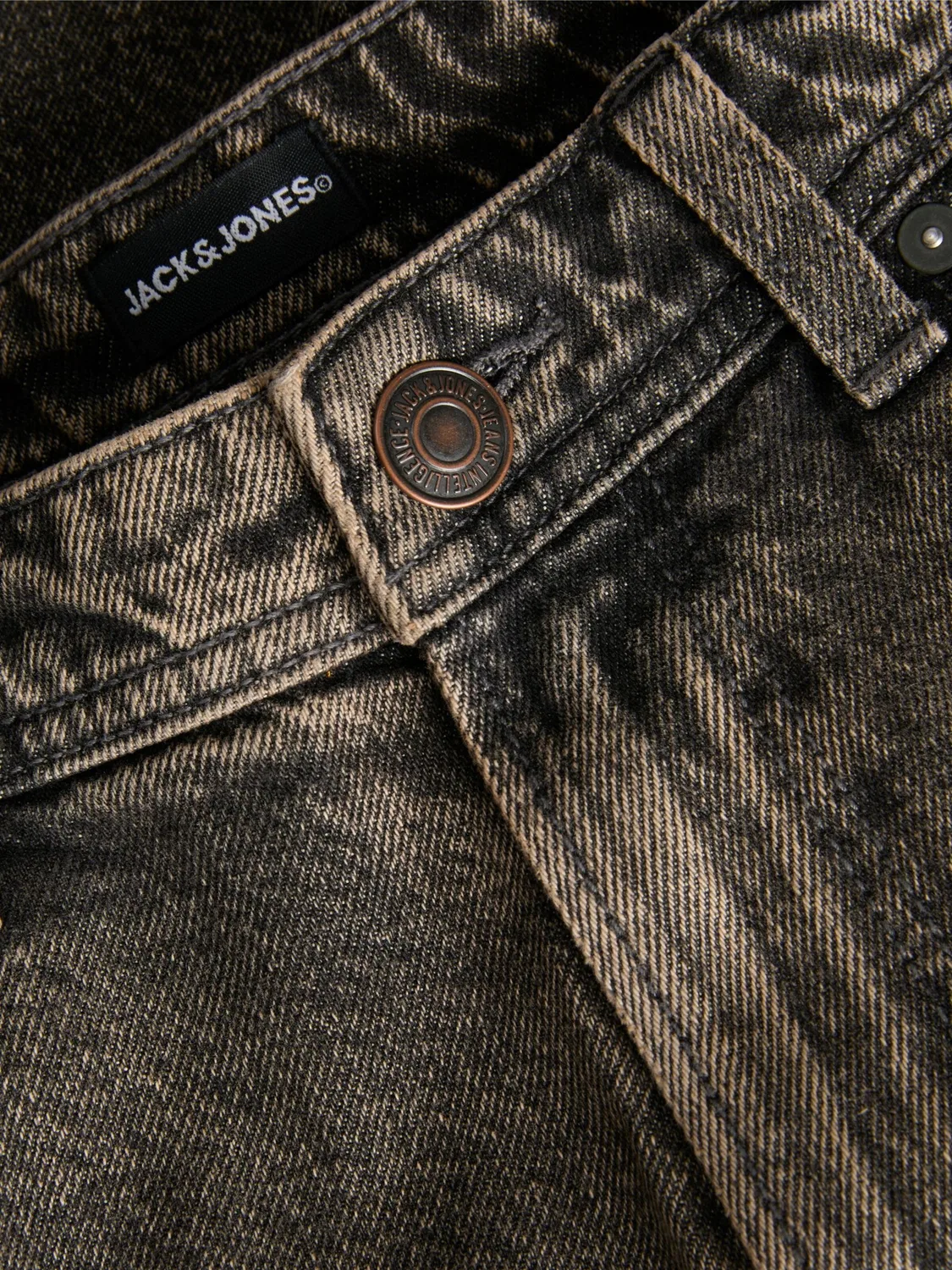 Широкие джинсы 'JJIron JJOriginal' Jack & Jones Junior, Black Denim — фото 4