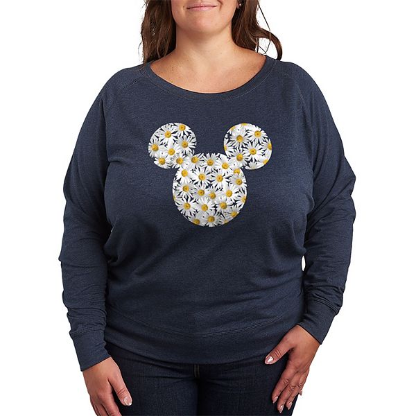 

Футболка с длинным рукавом Mickey Mouse plus size daisies french terry Disney, Blue