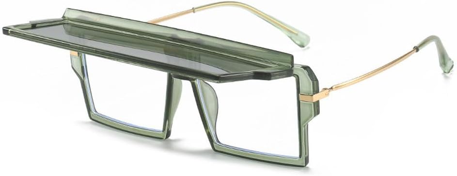 

Модные солнцезащитные очки-раскладушки для женщин, панк-солнцезащитные очки для мужчин, трендовые цельные очки с леопардовым принтом, очки с защитой от УФ-излучения UV400, унисекс-очки TKKTLLT, Green-black