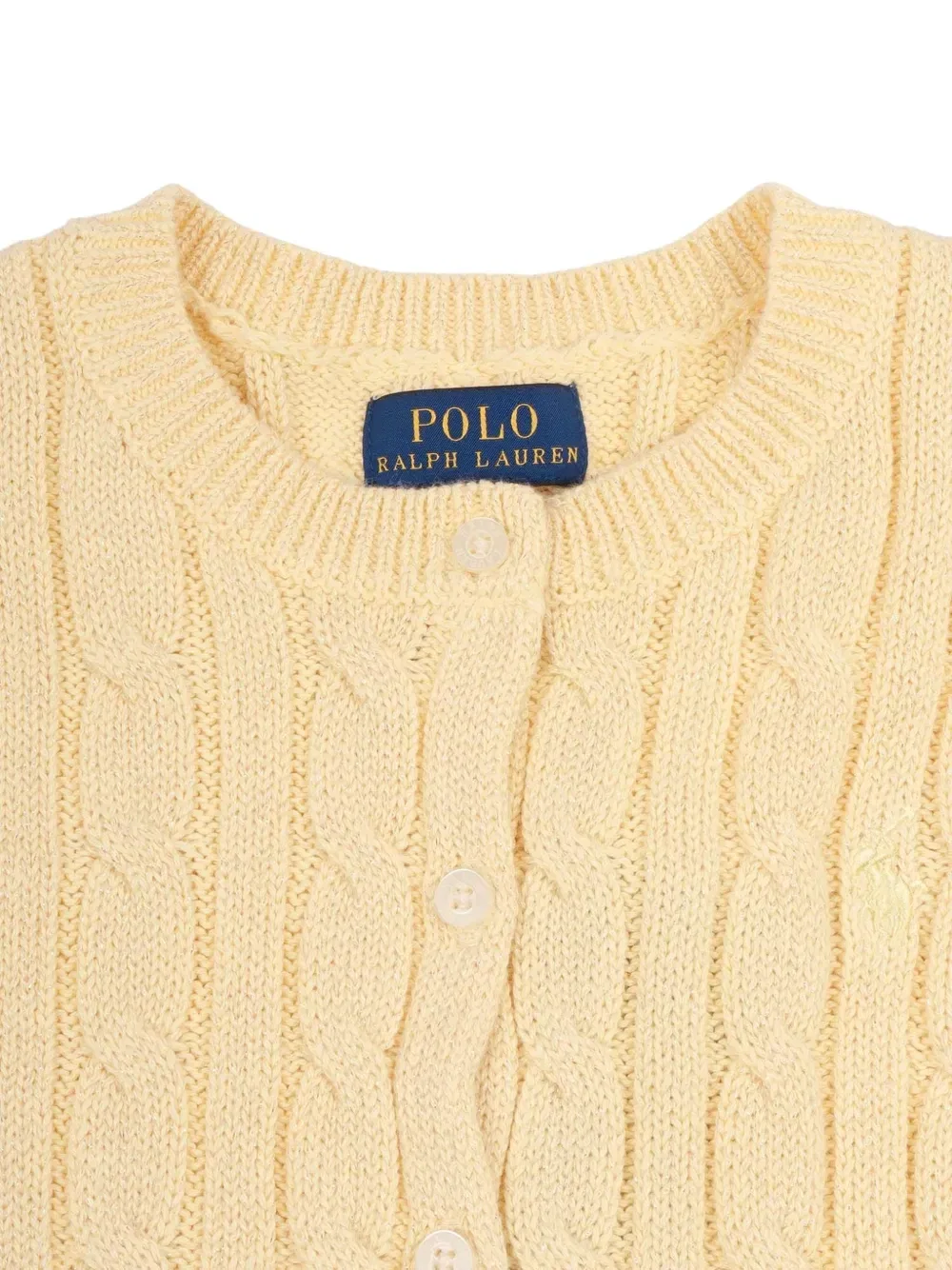 Джемпер крупной вязки Polo Ralph Lauren Kids, желтый — фото 3