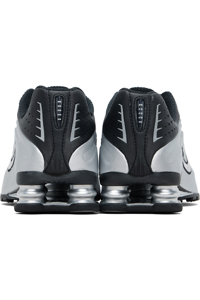 Nike Черно-Серебристые кроссовки Shox R4 — фото 2
