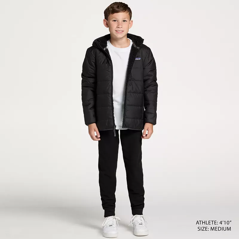 

Детская двусторонняя куртка Patagonia Ready Freddy с капюшоном, цвет Ink Black