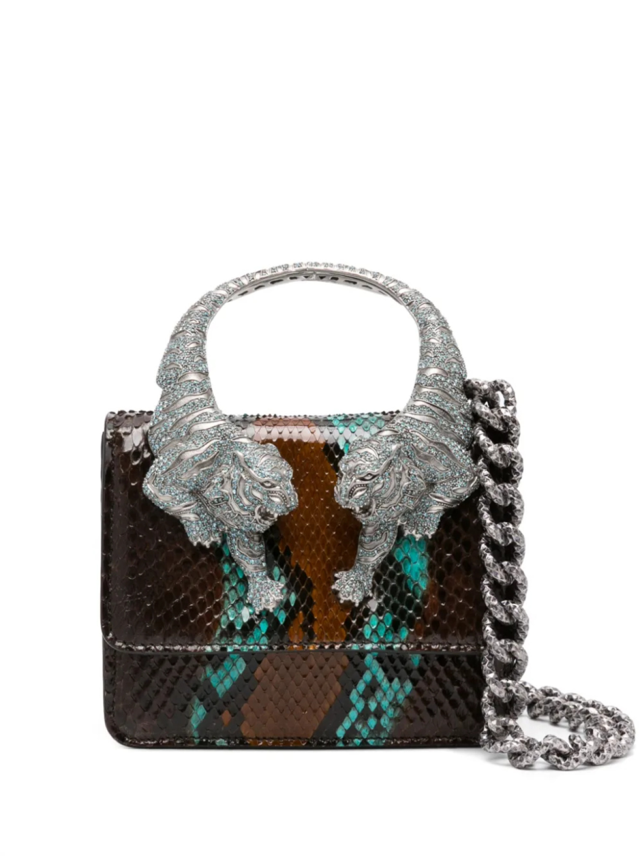 

Маленькая сумка Roar с кристаллами Roberto Cavalli, коричневый