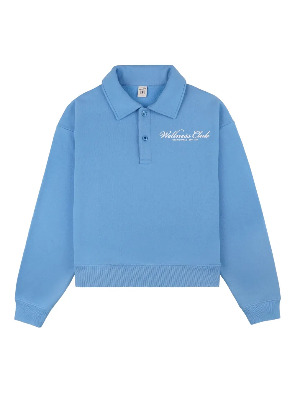 

Топ Wellness Club с воротником поло и вышивкой Sporty & Rich, синий