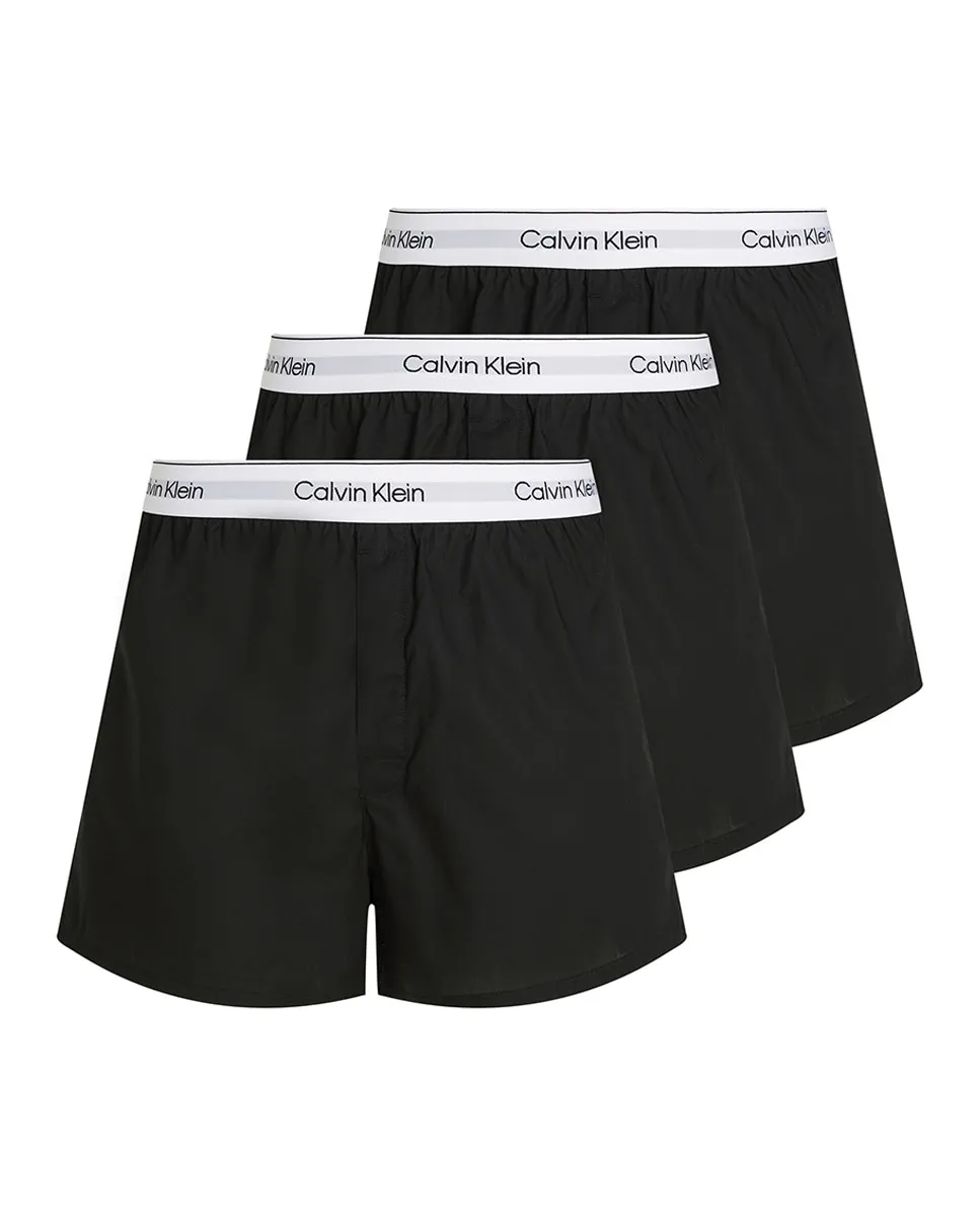 

Упаковка из 3 узких тканевых трусов-боксеров Calvin Klein, черный