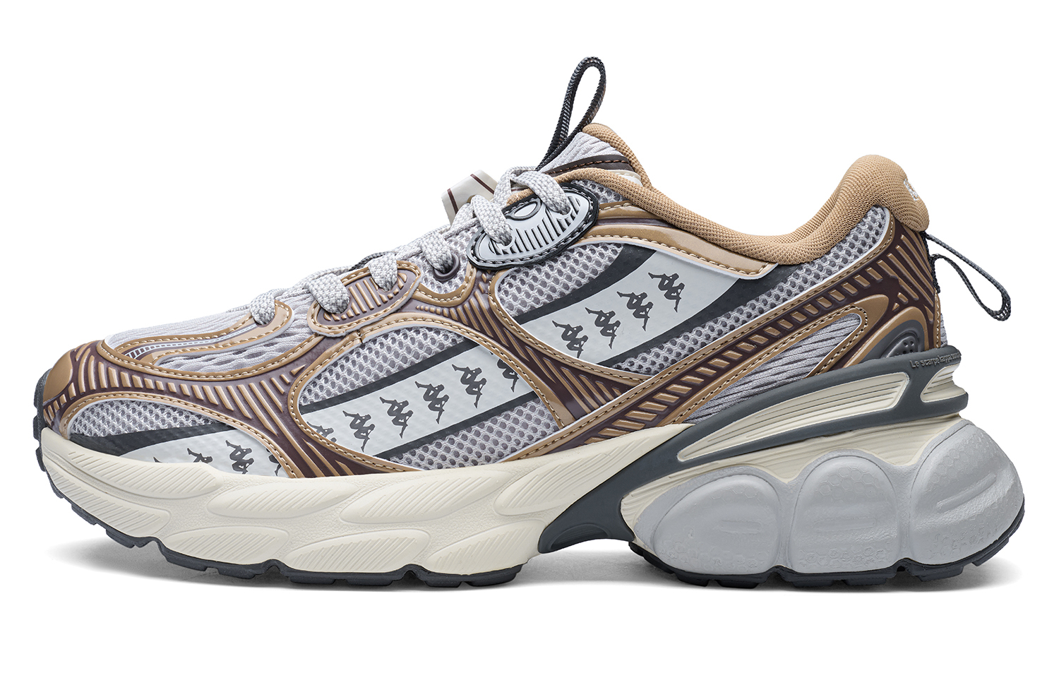 

Kappa Низкие беговые кроссовки мужские серо-коричневые Cool Gray/Brown/Premium Gray, цвет Cool Gray/Brown/Premium Gray