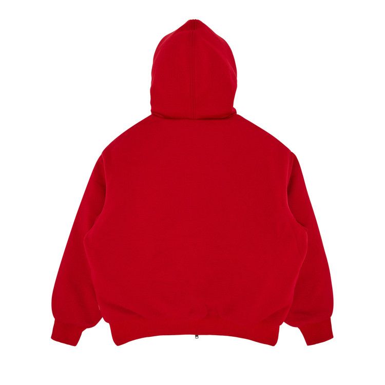 Толстовка Supreme x The North Face Down Filled Zip Up Hooded Sweatshirt, Red — фото 2
