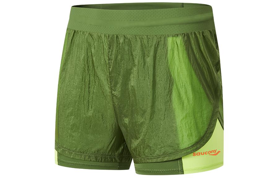 

Женские спортивные шорты тёмно-зелёные Saucony