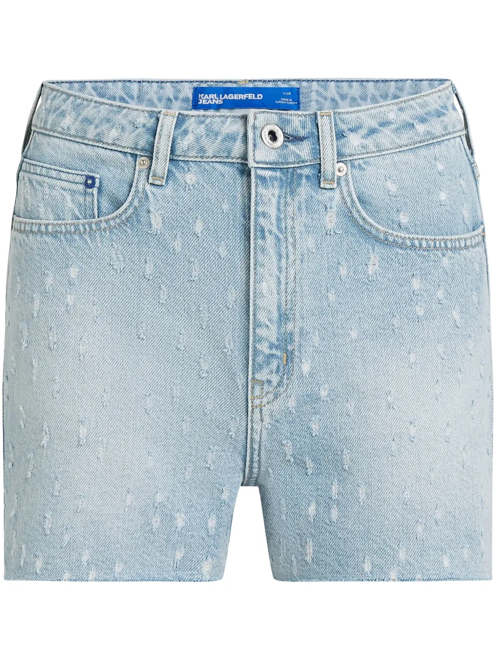 

Джинсовые шорты из букле Karl Lagerfeld Jeans, синий