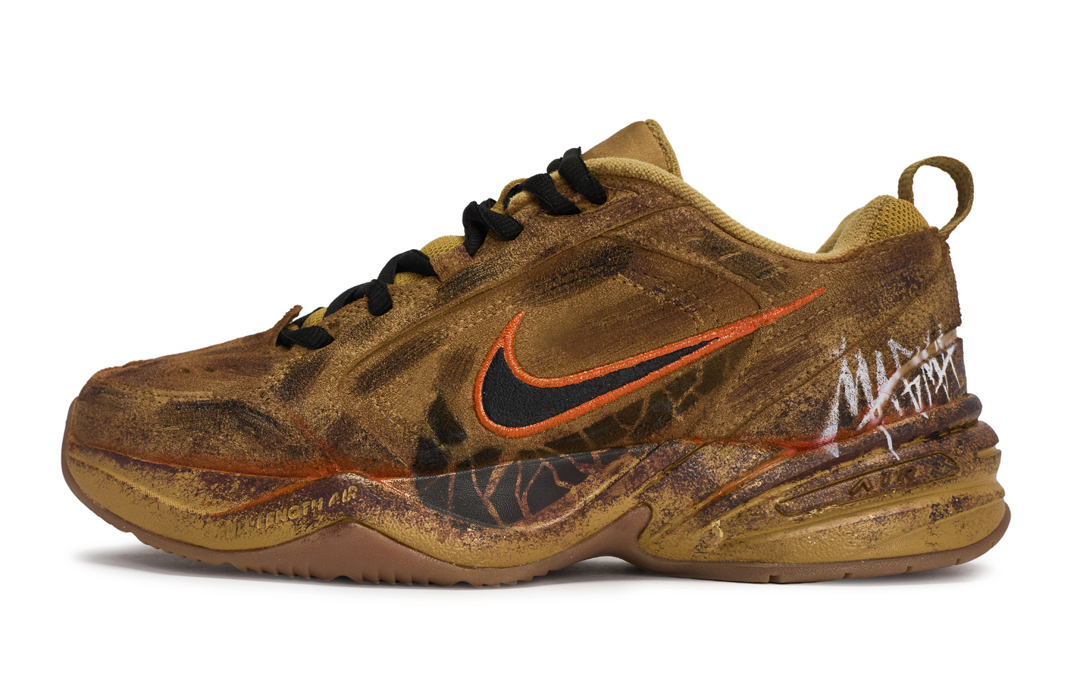 

Nike Air Monarch 4 811 Manufacturing, Lava Travel Low top Chunky Sneakers Unisex Black Brown