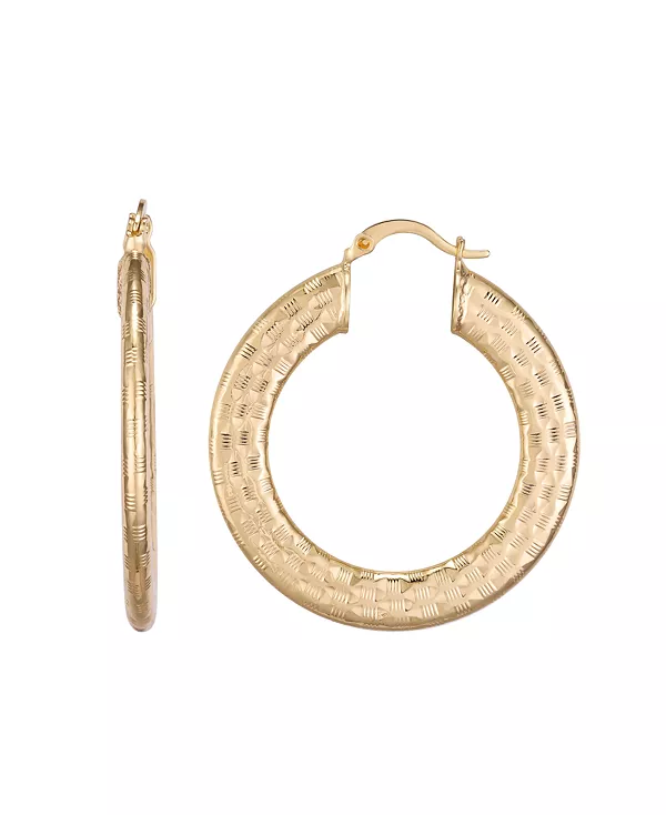 

Позолоченные плоские серьги-кольца Macy'S, gold