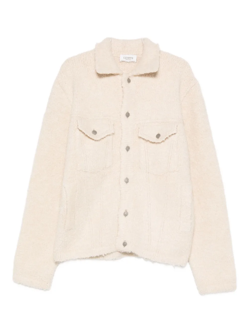 

Рубашка-куртка на пуговицах Laneus, молочно-белый