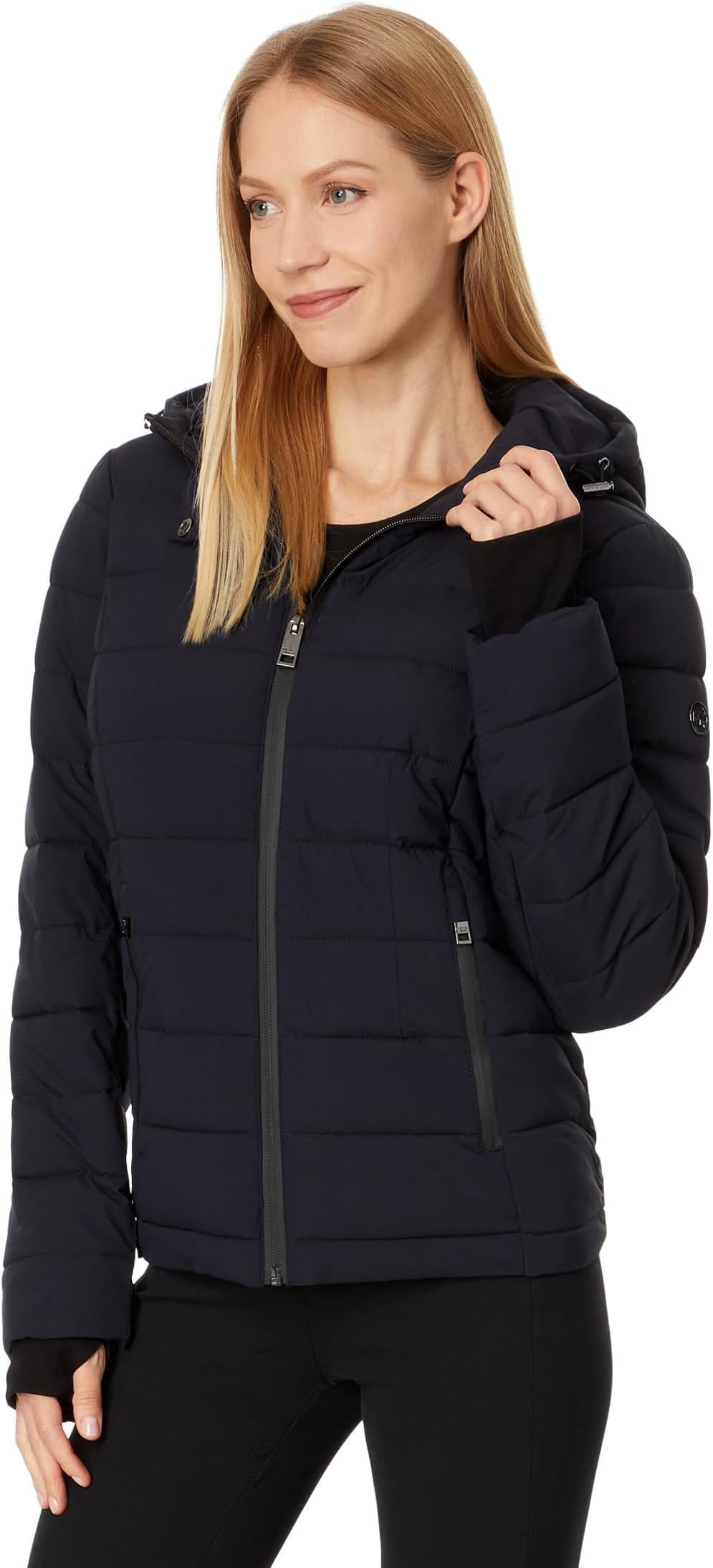 

Толстовка MICHAEL Michael Kors Zip Front Short Stretch M425125BZ, темно-синий