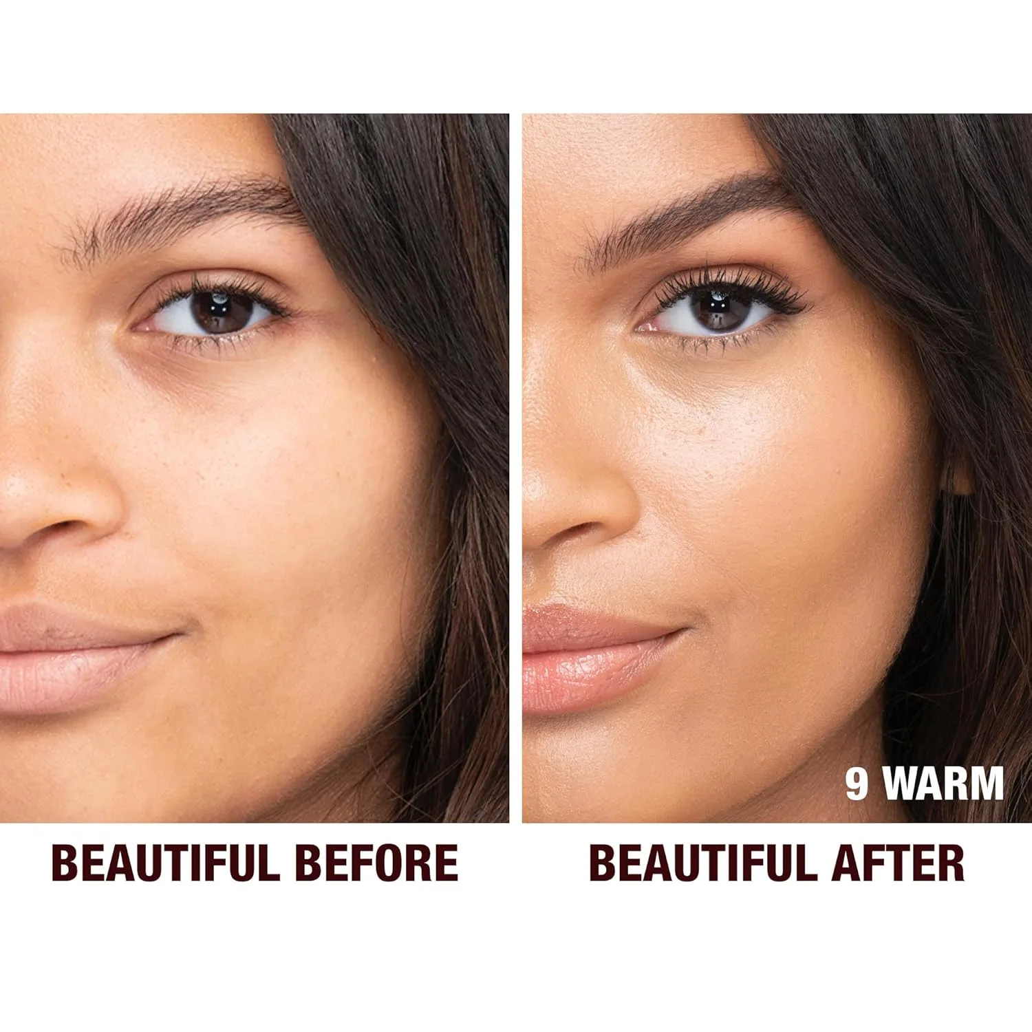 Charlotte Tilbury Beautiful Skin тональный крем среднего покрытия с увлажняющим эффектом - жидкая косметика для наращиваемого покрытия, мгновенного сияния, увлажнения и ухода за кожей, 09 Warm - Tan with warm peach undertones — фото 2
