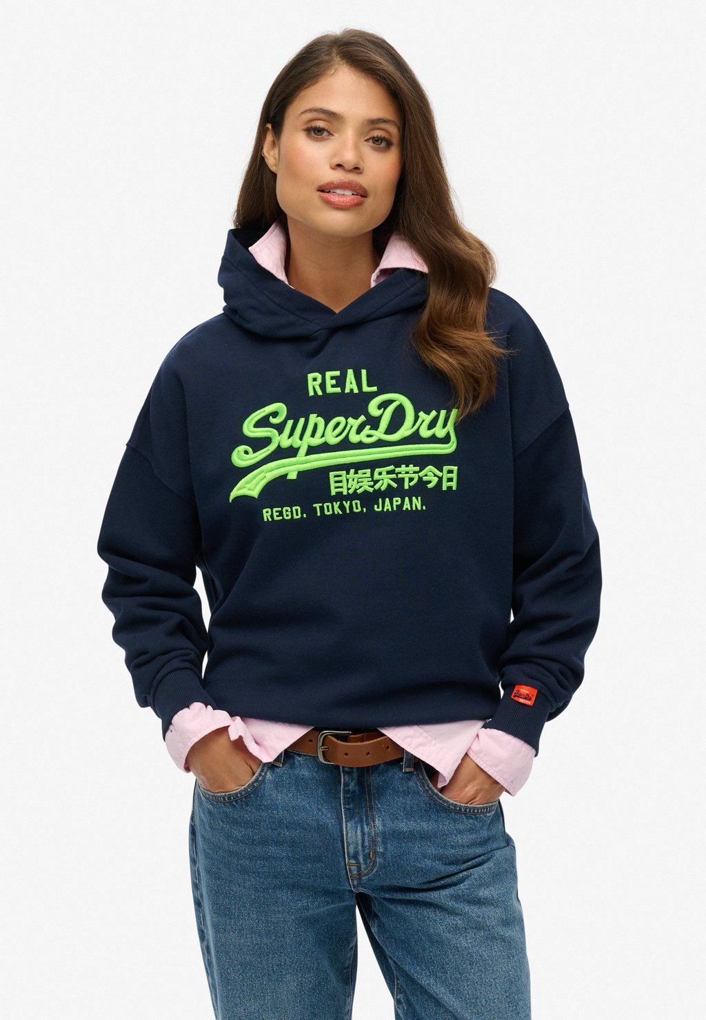 

Толстовка Hoodie Superdry, темно-синий