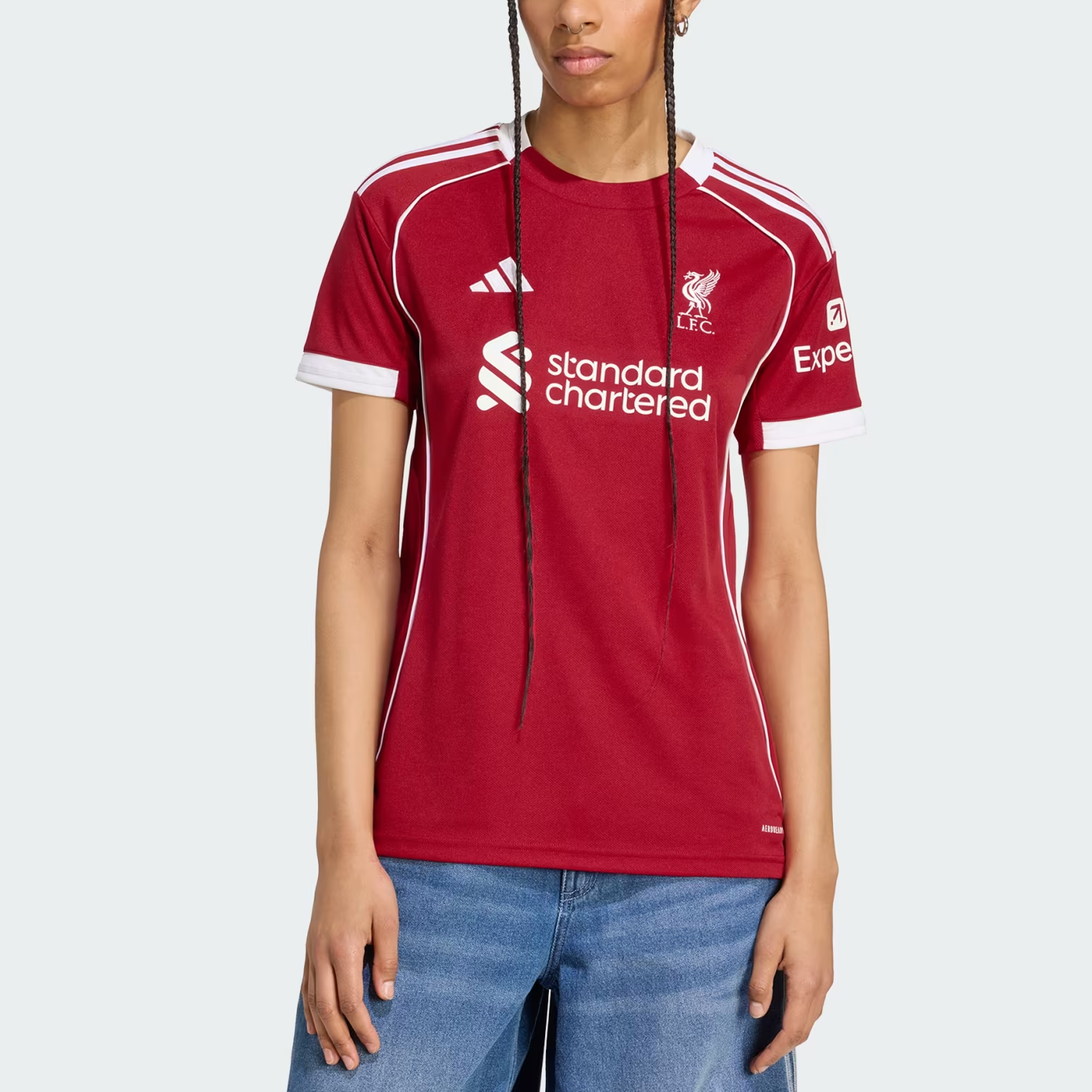 Футболка Liverpool FC 25/26 домашняя Adidas, strawberry красный — фото 3