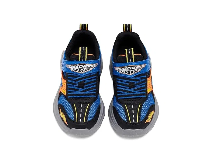 Кроссовки детские с машинками Garage 402150L SKECHERS KIDS, Black/Blue/Orange — фото 3