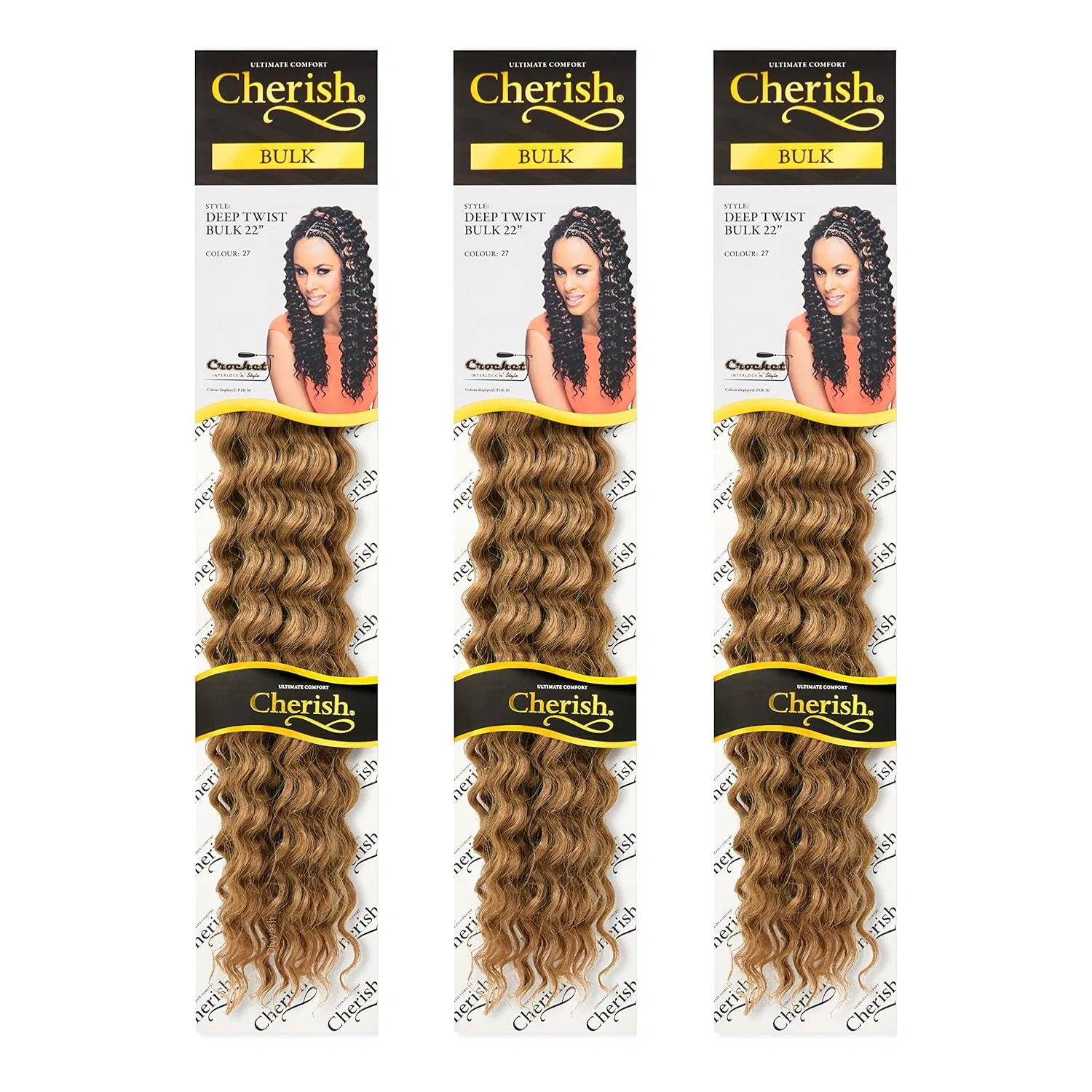 Синтетические волосы для плетения «Deep Twist Bulk» от Cherish Cherish