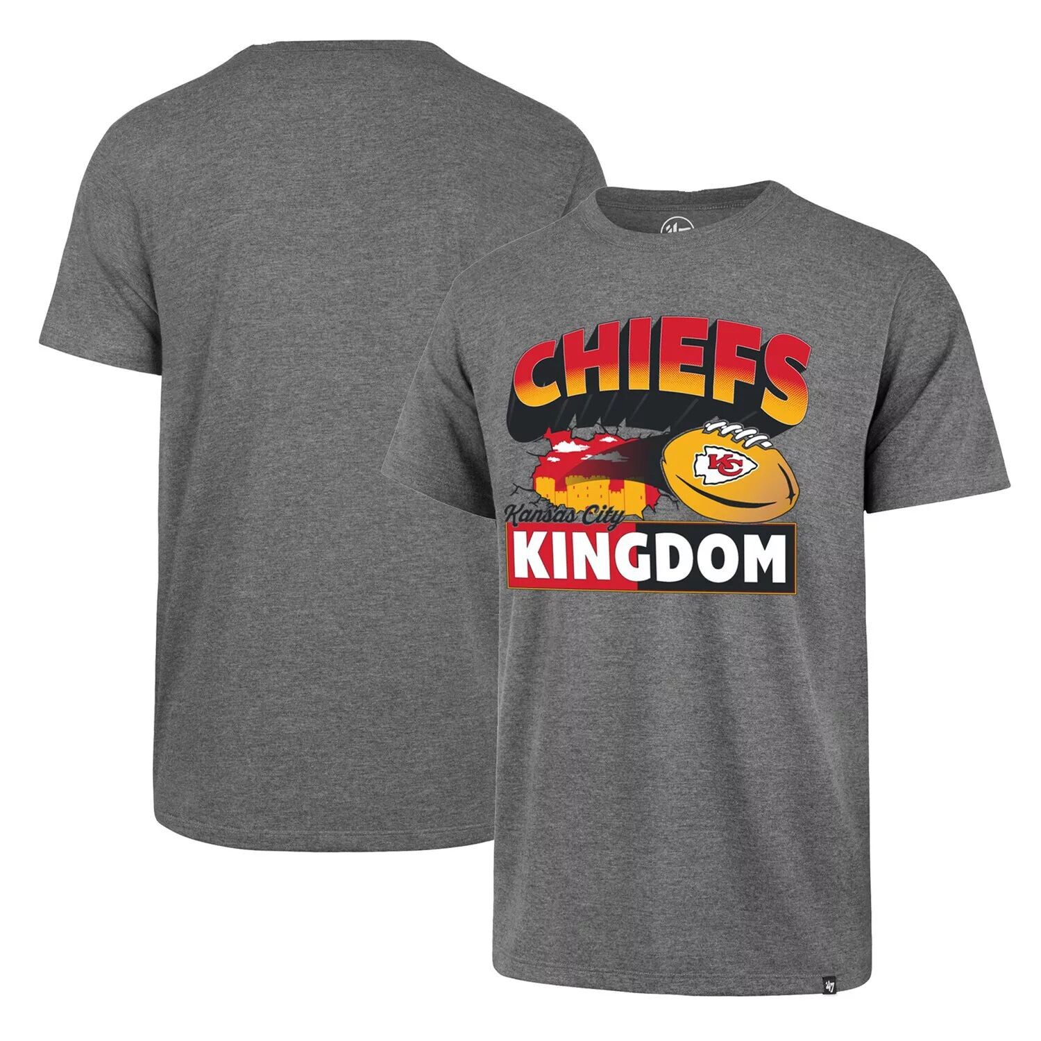 

Мужская футболка '47 Heather Grey Kansas City Chiefs Chiefs Kingdom Super Rival